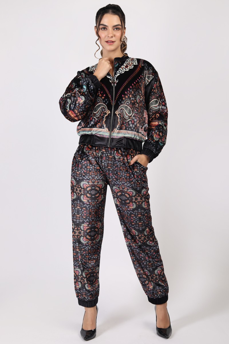 DIGITAL PRINTED ETHENIC JACQUARD CO-ORD SET 