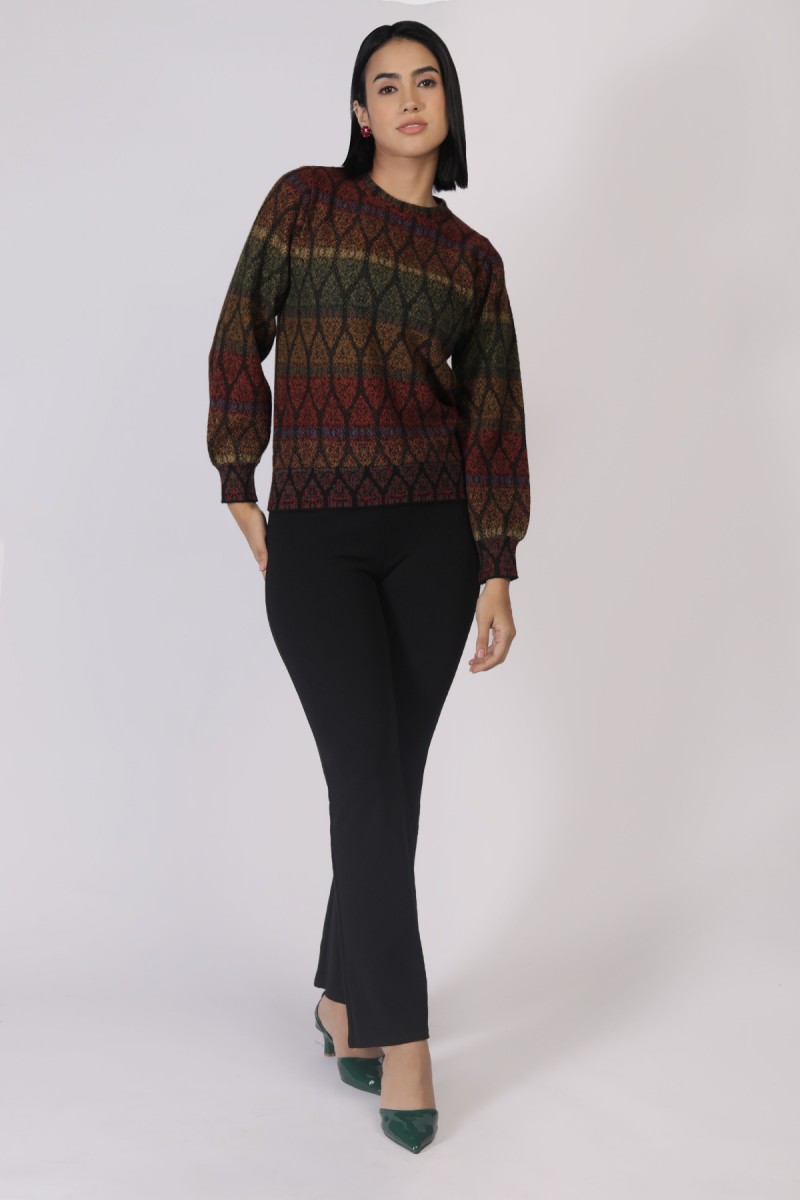 KNITTED JACQUARD TOP